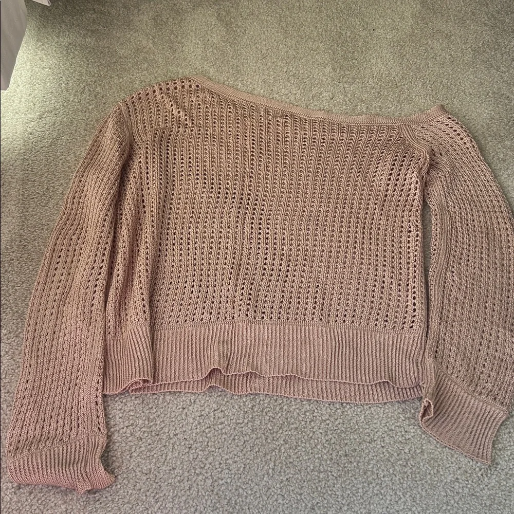 LPA Leo Off-Shoulder Open Knit Sweater - Picture 5 of 11